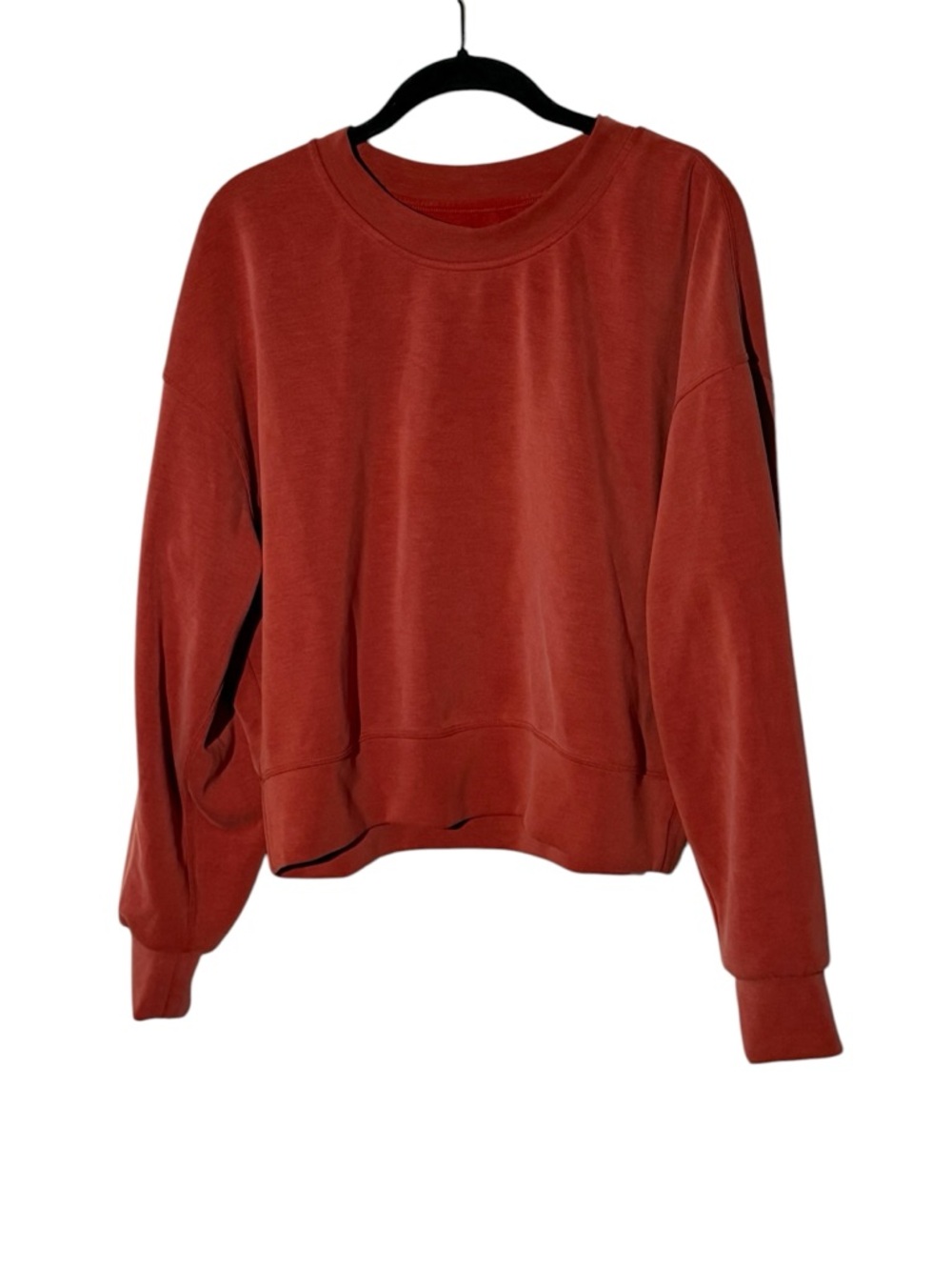 Lululemon Softstreme Perfectly Oversized Cropped Crew Cayenne Size 4